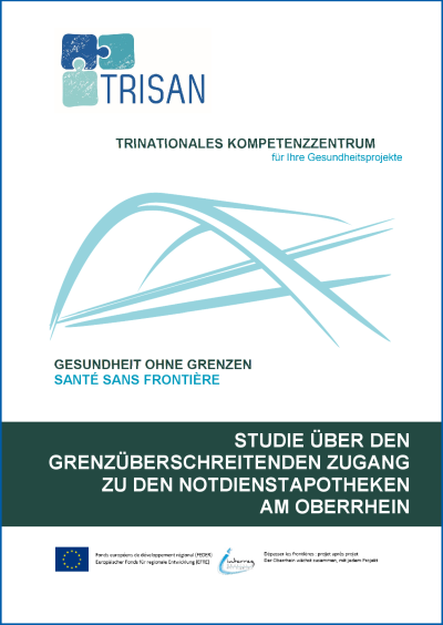 Cover der Studie über den grenzüberschreitenden Zugang zu den Notdienstapotheken am Oberrhein 