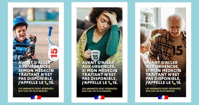 [Translate to Français:] Bilder einer französischen Gesundheitskampagne