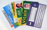[Translate to Français:] Cartes d'assurance maladie d'Allemagne, de France et de Suisse